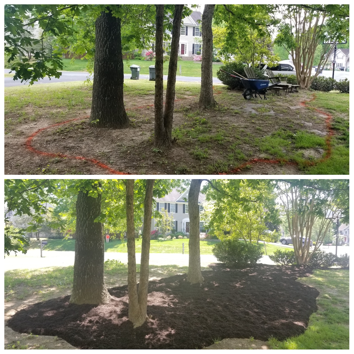 mulch, mulch installation